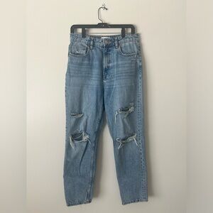 Zara denim jeans with rips size 8